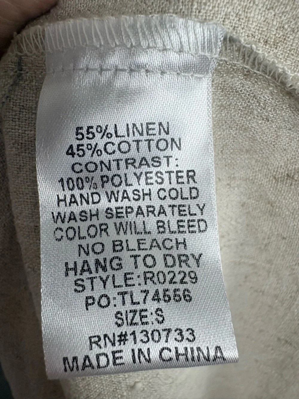 Umgee linen puff sleeve dress size S - Picture 6 of 7